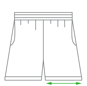 leg opening measurement shorts